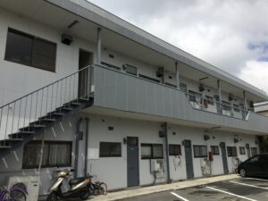 熊本市北区鹿子木町アパート外壁塗装施工事例