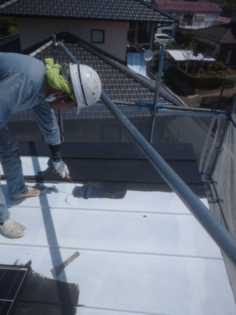 熊本市南区K様邸屋根塗装状況