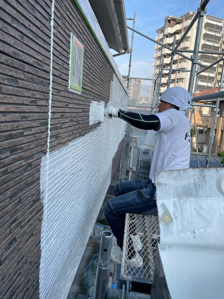 熊本市中央区O様邸外壁塗装状況