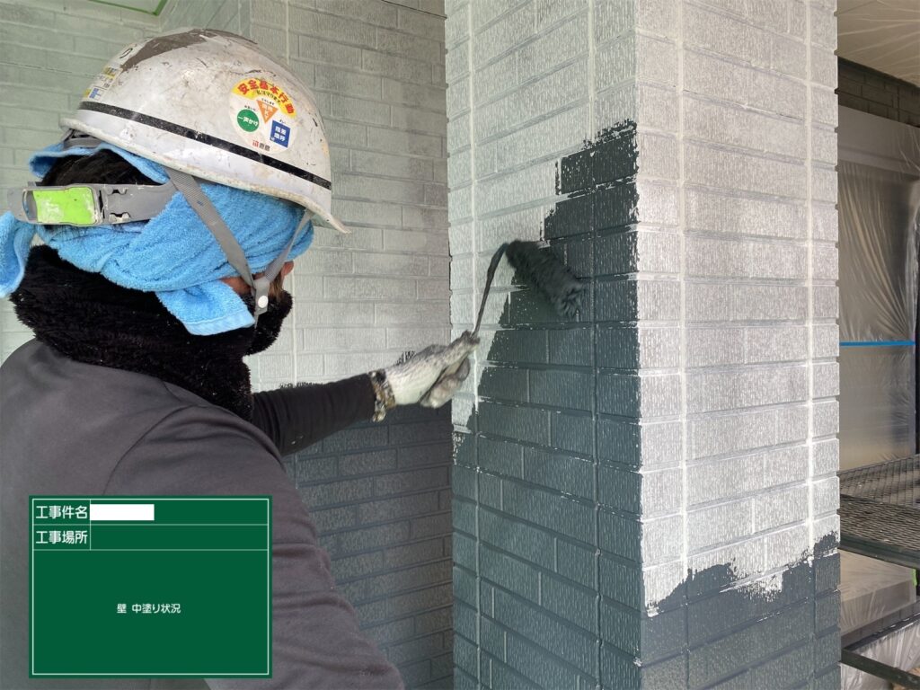 熊本市東区屋根塗装・外壁塗装工事状況