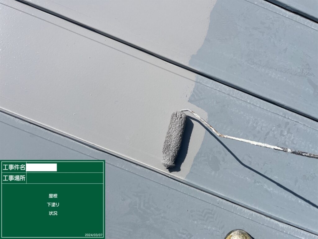上益城郡屋根塗装工事状況