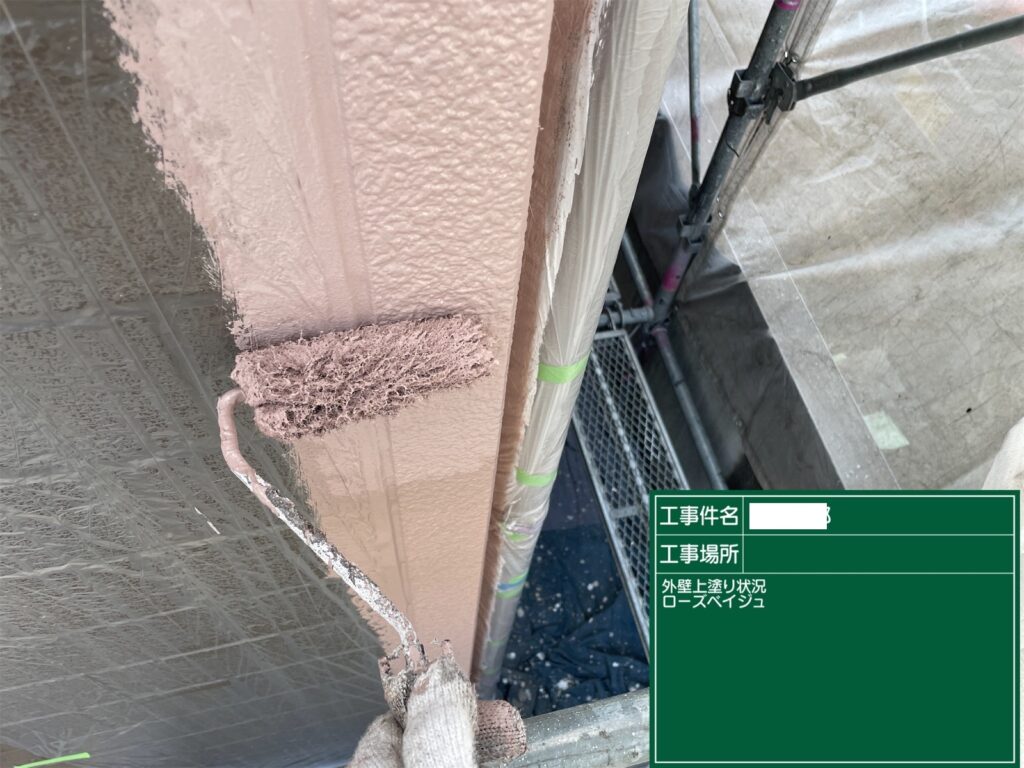 熊本市東区屋根塗装・外壁塗装工事外壁塗装状況