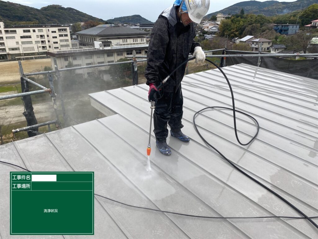 熊本市西区屋根塗装・外壁塗装工事状況