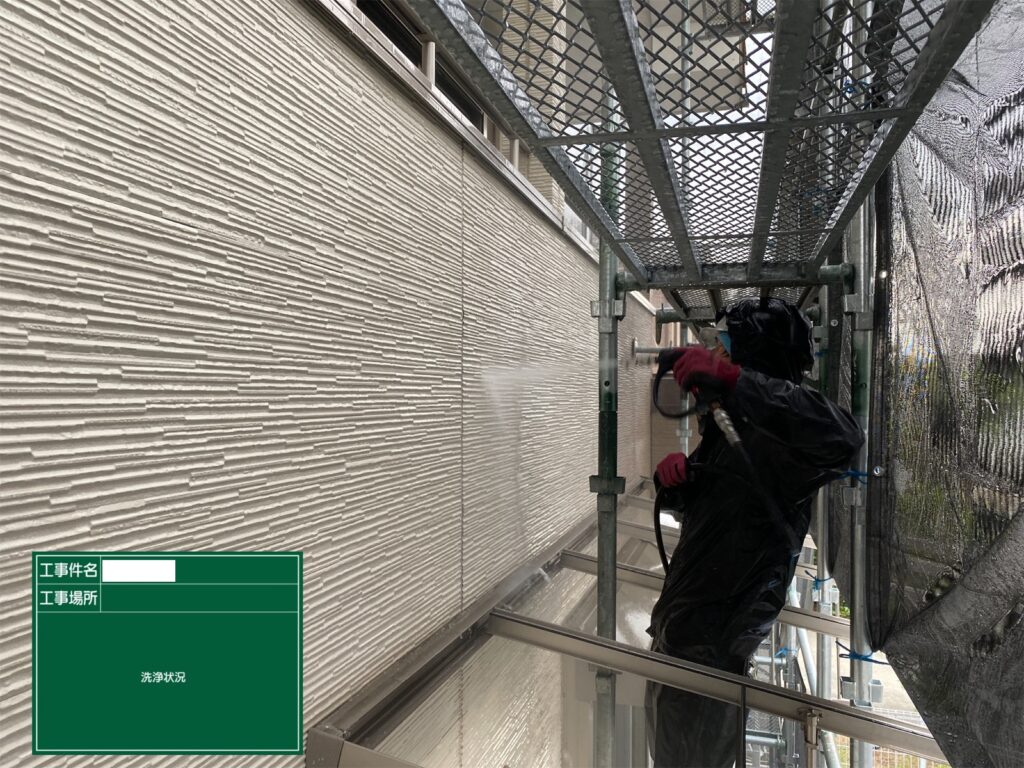 熊本市東区M様邸外壁塗装工事状況