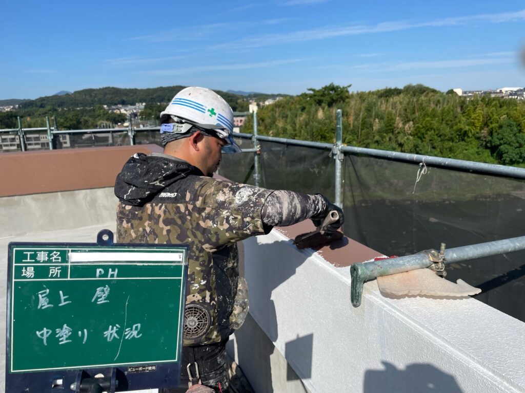 熊本市東区福祉施設様屋根・外壁塗装工事9/27